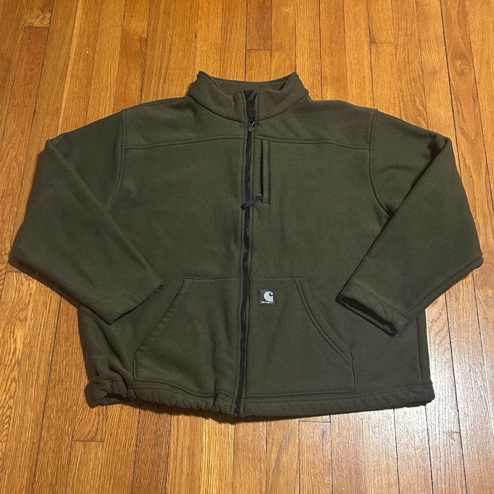 Carhartt Olive Work Jacket No Hood Mens XL - J173
